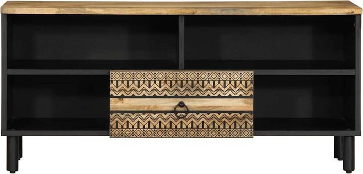 Image du produit VidaXL Armoire TV Lowboard Meuble TV Noir Bois de manguier brut (100 x 33.5 x 46 cm)