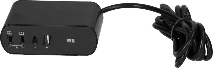 Actual product image Max Hauri Desktop Charger PD65W (6 x, USB-A, USB-C, Type 13, 2 m)