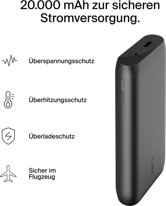 Image du produit Belkin BoostCharge Pro (20000 mAh, 65 W, 9.25 Wh)