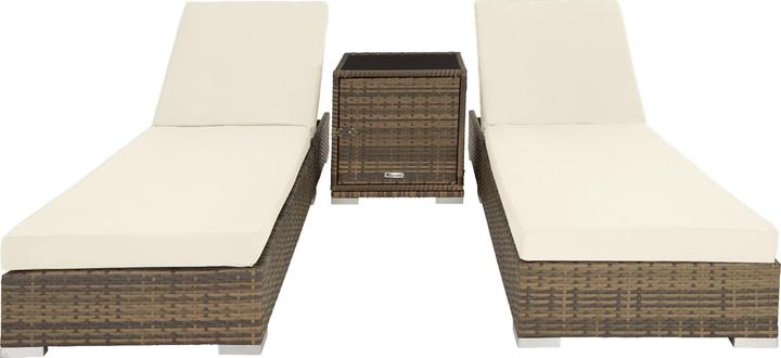 Immagine prodotto tectake Sedie a sdraio in rattan (184 cm)