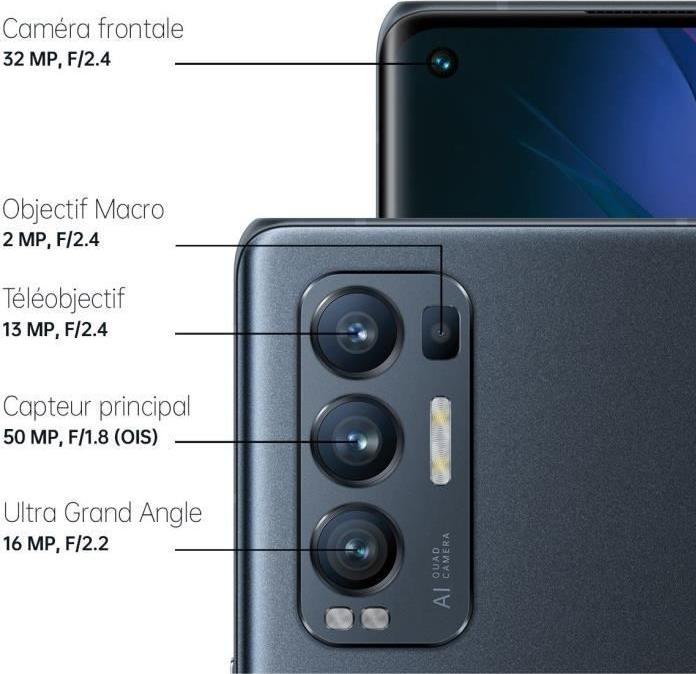 Actual product image OPPO Find X3 Neo (256 GB, Starlight Black, 6.50", Dual SIM, 50 Mpx, 5G)