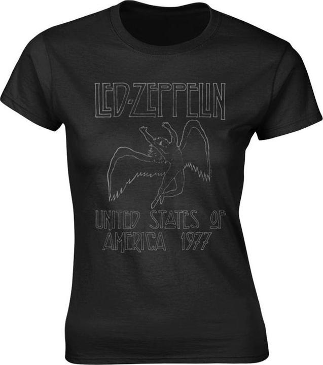 Actual product image Led Zeppelin Womens/Ladies USA 1977 T-Shirt (XL)