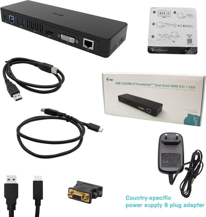 Actual product image i-tec USB-C Hub (USB-B, 10 Ports)