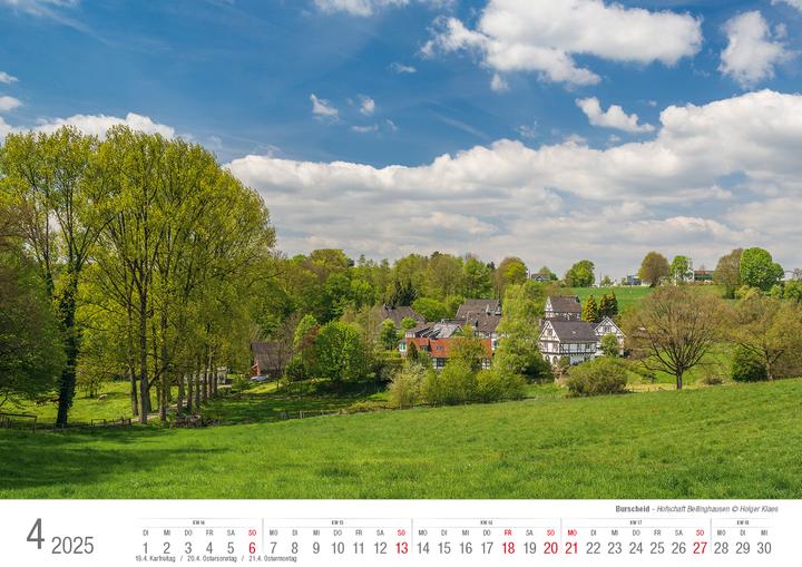 Produktbild Burscheid 2025 Bildkalender A3 quer, spiralgebunden (A3, Harter Einband, Deutsch)