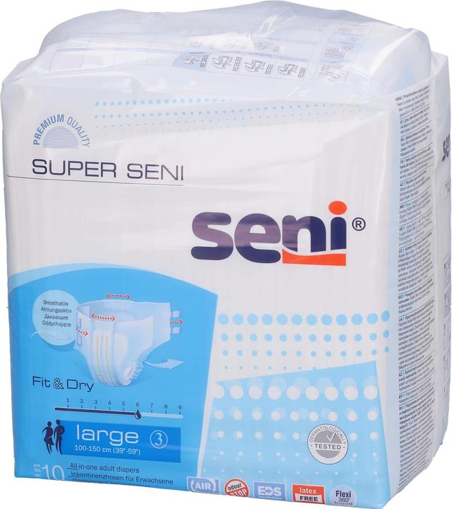 Produktbild Seni Super Large Windeln für Erwachsene, 10 St (10 x, L, XL)