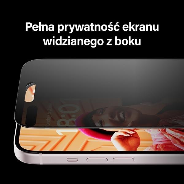 Actual product image PanzerGlass Privacy Screen Protector Ultra-Wide Fit (1 Piece, Apple iPhone 15 Plus)
