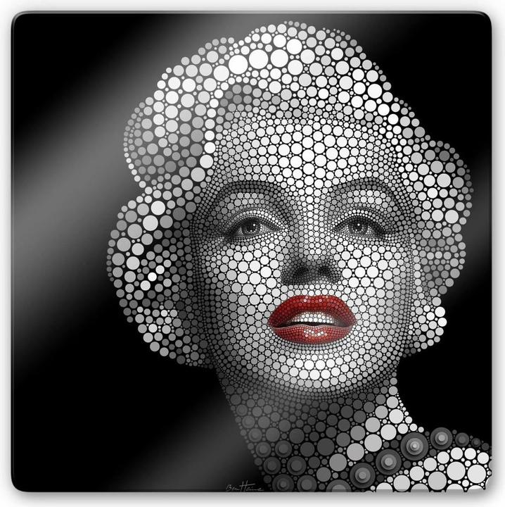 Actual product image Trenddeko Ben Heine - Circlism: Marilyn Monroe (30 x 30 cm)