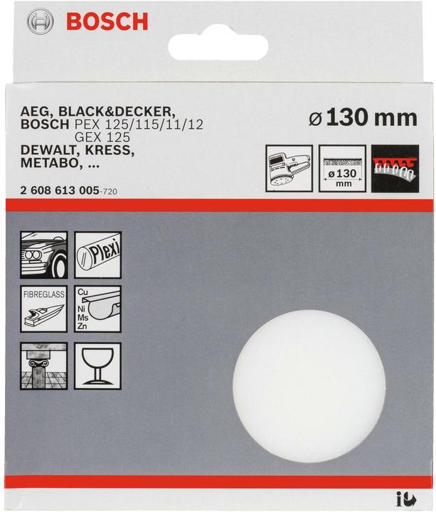 Immagine prodotto Bosch Professional Zubehör Spugna di lucidatura per levigatrici orbitali casuali.