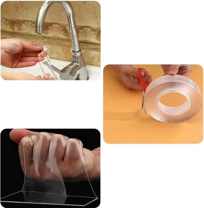 Produktbild Werkstein Doppelseitiges Nano Klebeband Wasserdicht / Wiederverwendbar 2er Set (20 mm)