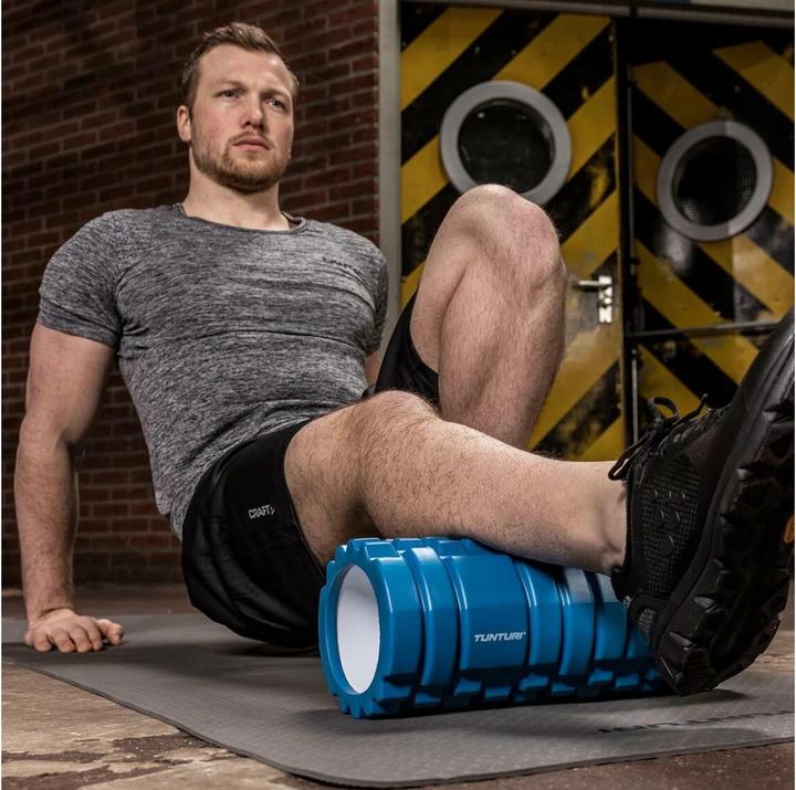 Actual product image Tunturi Yoga Schaumblock Massageroller 33 cm Blau