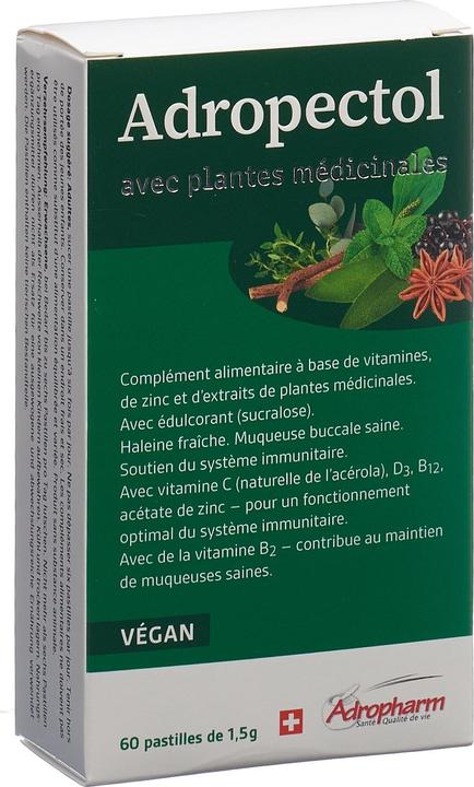 Image du produit Adropharm plantes pastilles (60 pièce(s), Pastilles, 118 g)