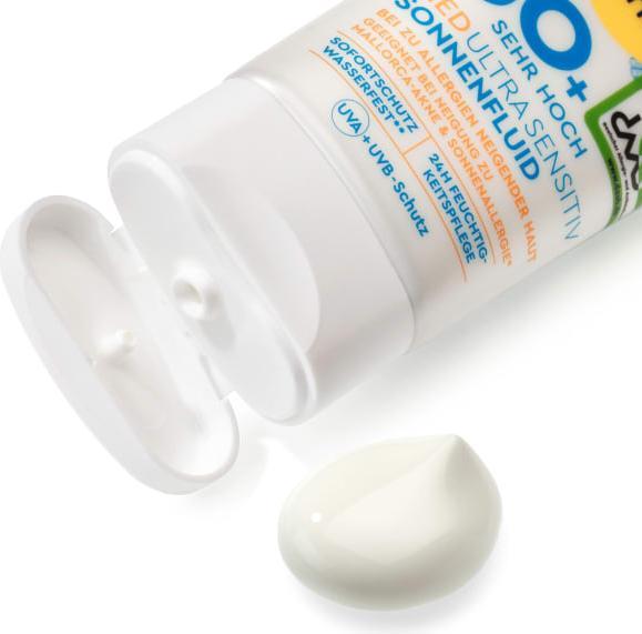 Produktbild dm Sundance MED ultra sensitiv (Sonnencreme Gesicht, SPF 50+, 50 ml)