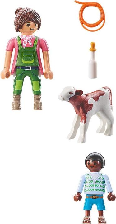 Actual product image Playmobil 71803 Farmer's wife with child and calf (71803)