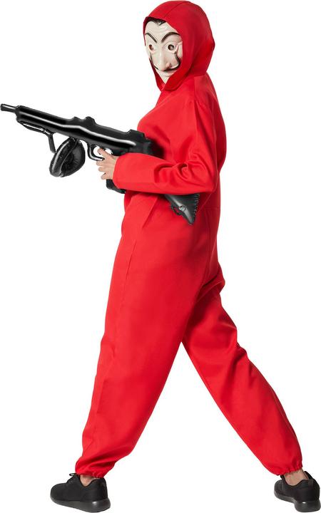 Actual product image tectake Unisex Fancy Dress Costume - Masked Bank Robber (S)