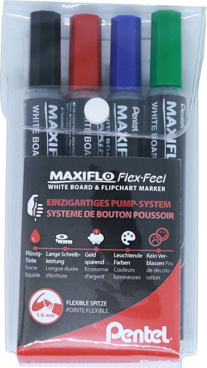 Image du produit Pentel Marqueur pour tableau blanc Maxiflo MWL5M (Assortiment, 4 x)