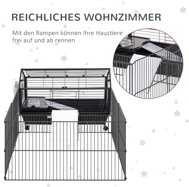 Produktbild PawHut Meerschweinkäfig mit Freigehege