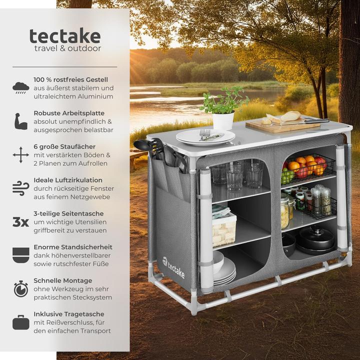 Actual product image tectake Camping kitchen