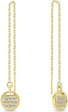 Actual product image Brilio Silver - Stylish long chain earrings EA698Y