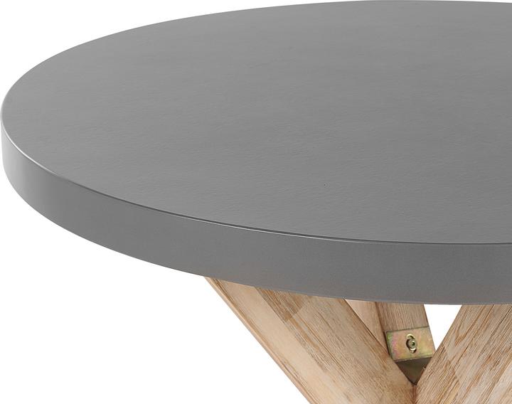 Produktbild Beliani Gartenmöbel Set Faserzement grau 4-Sitzer 5-teilig Tisch ⌀ 90 cm OLBIA (90 cm)
