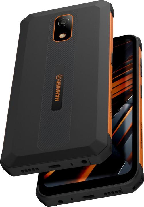 Actual product image Myphone Smartphone Iron Va Waterproof shockproof etange (64 GB, Black / Orange, 6.56", Dual SIM, 13 Mpx, 4G)