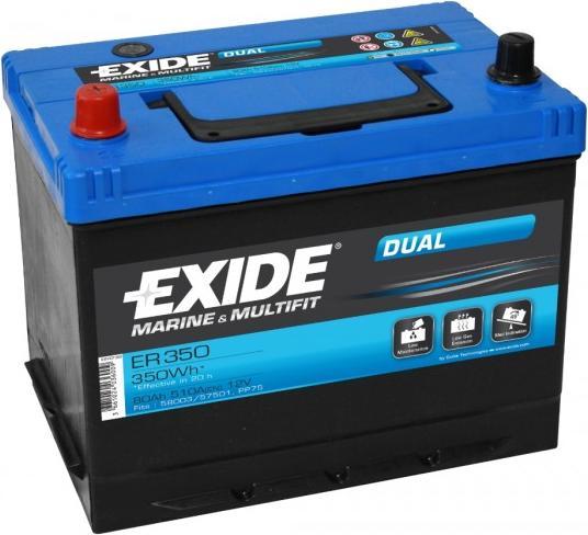 Actual product image Exide ER350 Dual (12 V, 80 Ah)