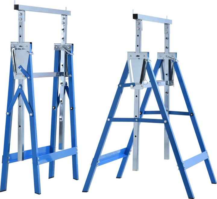 Immagine prodotto Homcom Set di 2 cavalletti da ponteggio (58 cm, 68 cm)