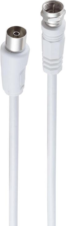Produktbild Shiverpeaks ®-BASIC-S--Antennenkabel, 100% geschirmt, F-Stecker auf Koax-Kupplung, RG 59, > 80 dB, weiss, 10m (Antennenkabel)