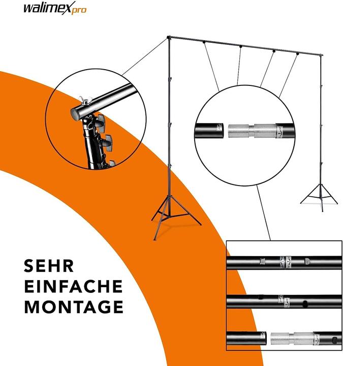Immagine prodotto Walimex Sistema di sfondo telescopico 2,25-4m (400 cm, 256 cm)