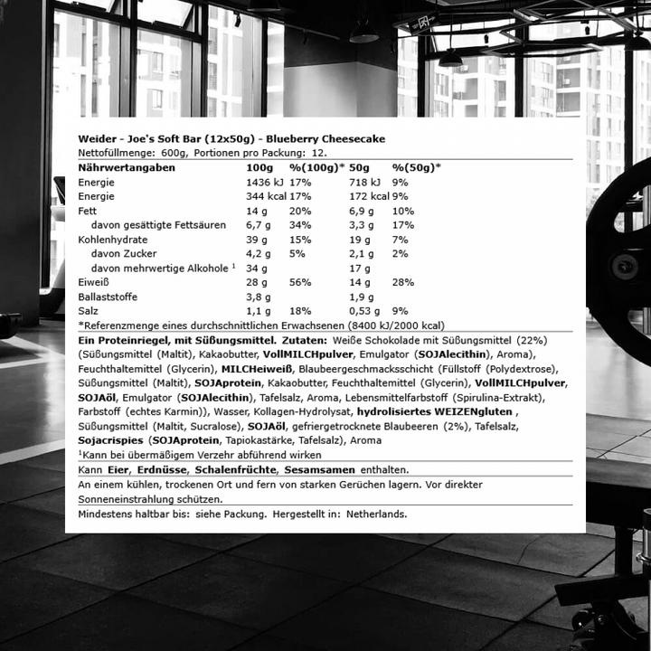 Produktbild Weider Joe's Soft Bar (600 g)