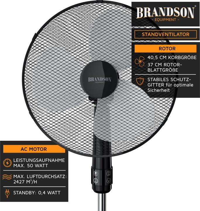 Actual product image Brandson Pedestal fan (45 dB)