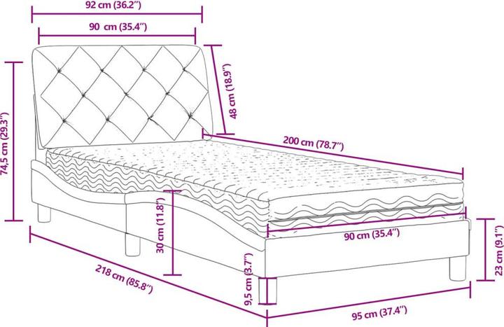 Image du produit VidaXL Julius (90 x 200 cm)