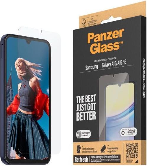 Immagine prodotto PanzerGlass Ultra-Wide Fit (1 Pezzo/i, Samsung Galaxy A15 5G, Samsung Galaxy A15)