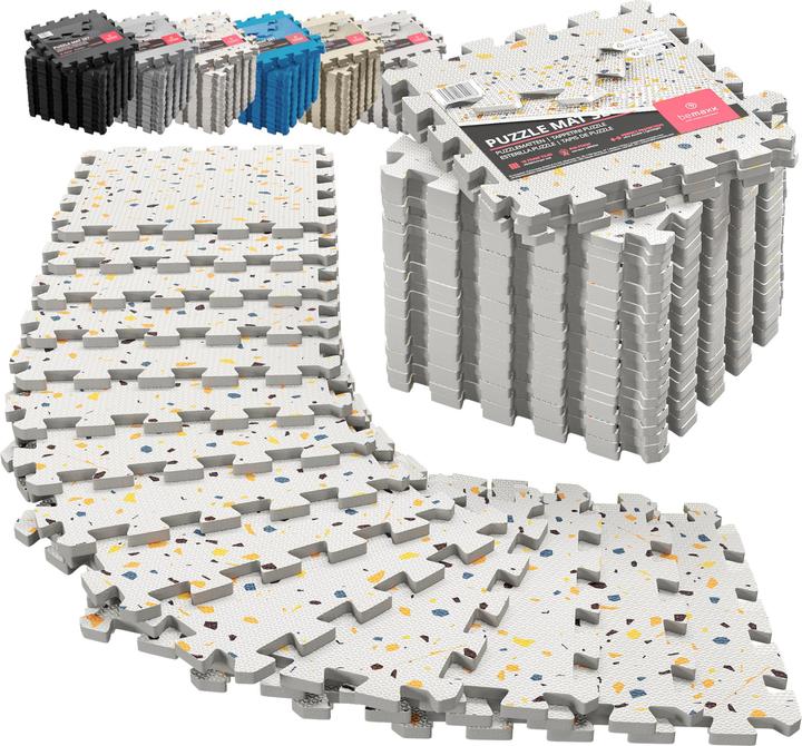 Produktbild BeMaxx Schützendes Puzzle-Mattenset, 18 Stück Terrazzo (1 cm)