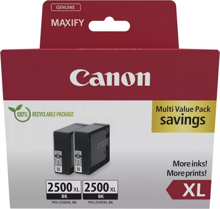 Actual product image Canon PGI-2500XL Ink Cartridge BK TWIN (FC)