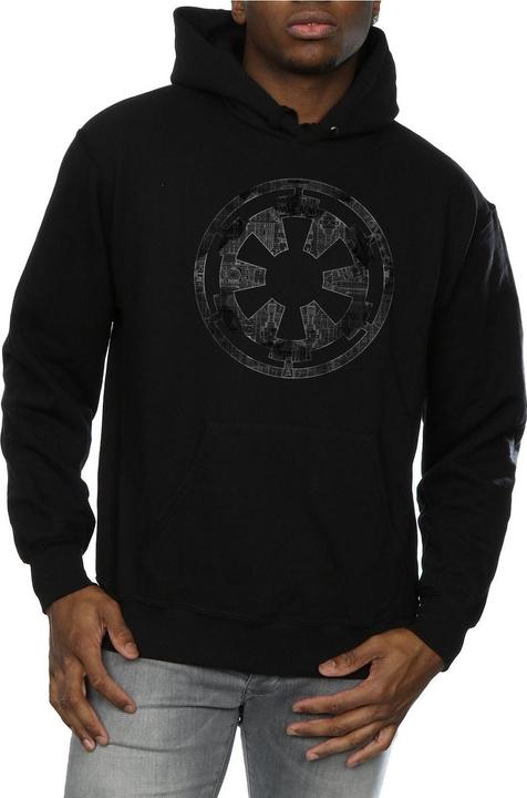 Immagine prodotto Star Wars Galactic Empire Plans Felpa con Cappuccio Uomo (3XL)