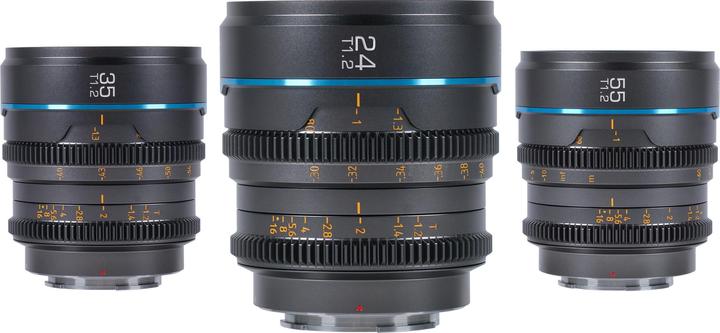 Produktbild Sirui Nightwalker 24 35+55mm T1.2 S35 MF Cine Lens Bundle X-Mount (Fujifilm X, APS-C / DX)
