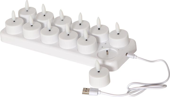 Actual product image Star Trading LED tea light set Flamme Charge 12, white (12 x)