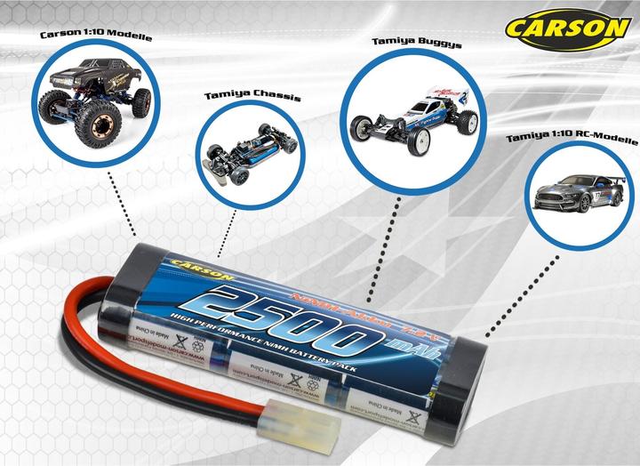 Actual product image Carson Battery Racing Pack 7.2V 2500mAh NiMH (7.20 V, 2500 mAh)