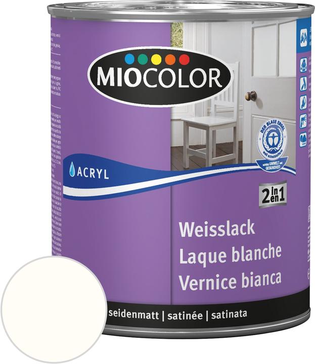 Immagine prodotto Miocolor Lacca bianca (Bianco puro, 0.38 l)