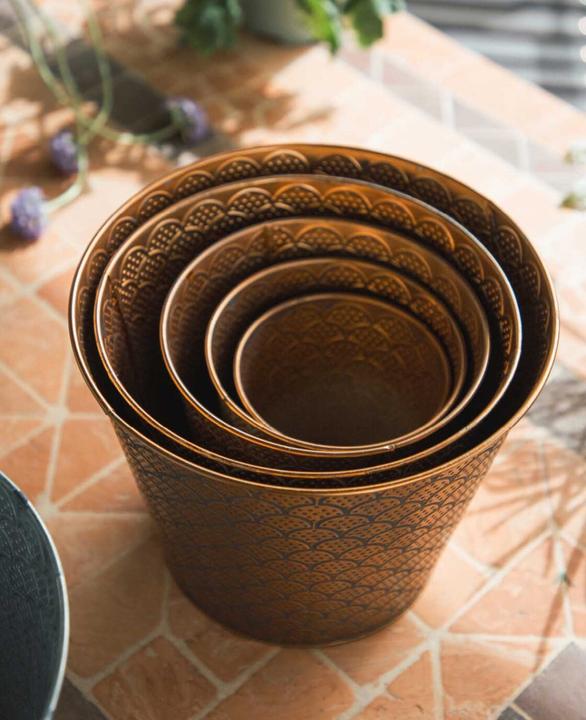 Image du produit Esmée Pot de fleurs / cache-pot Orient, tôle (23 cm)