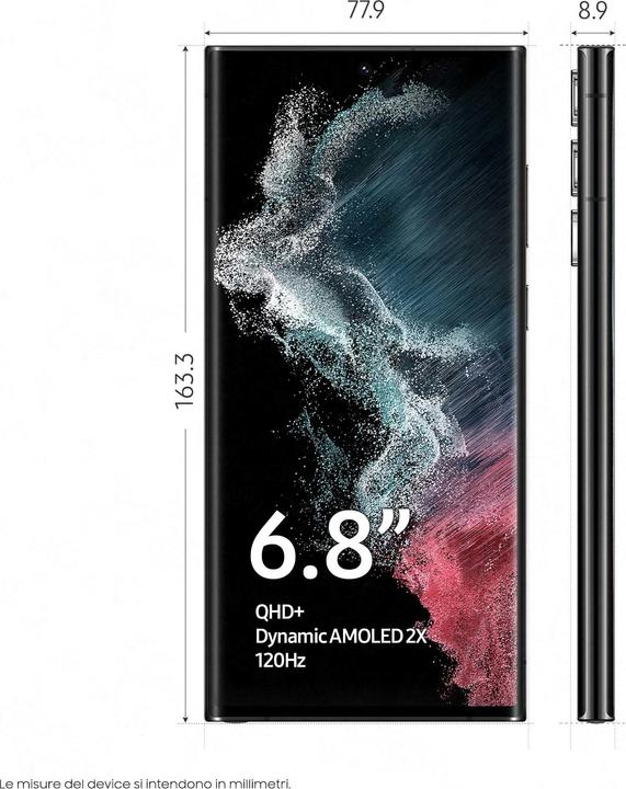 Productafbeelding Samsung Galaxy S22 Ultra (256 GB, Fantoom Zwart, 6.80", Dubbele SIM, 108 Mpx, 5G)