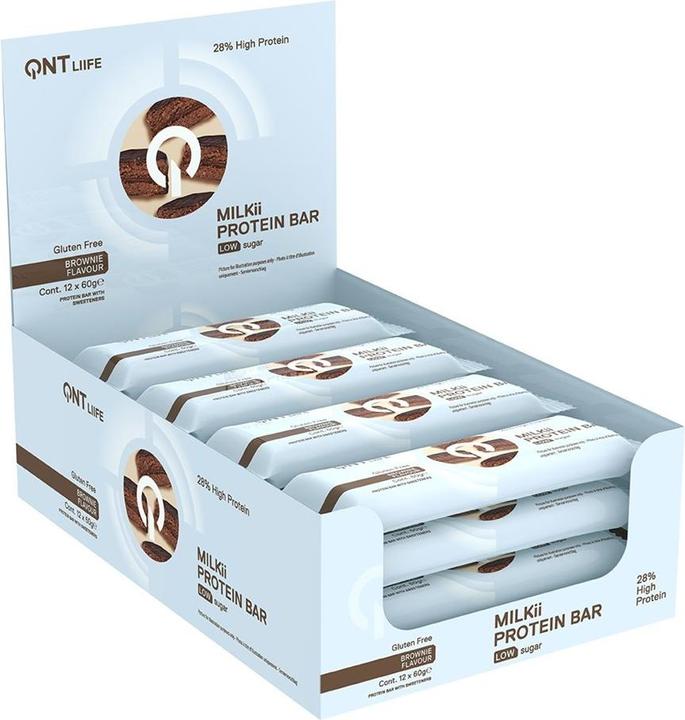 Produktbild QNT Milkii Protein Bar 12x60g (Brownie, 12 Stk., 720 g)