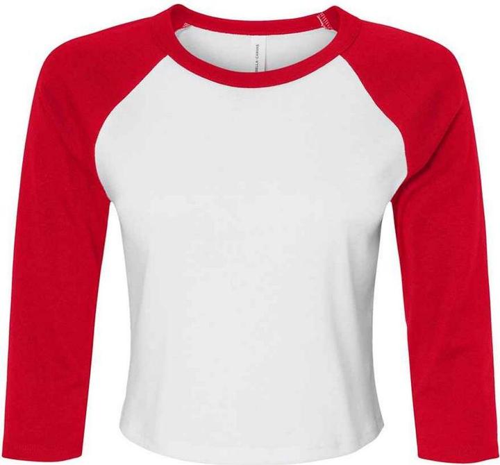 Bella Canvas kurzes TShirt Raglanärmel 34 Ärmel
