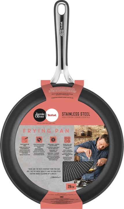 Image du produit Tefal Jamie Oliver Kitchen Essentials (28 cm, Poêle à frire, Acier inoxydable)