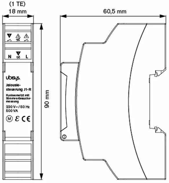 Produktbild Ubisys Jalousiesteuerung J1-R ZigBee 3.0 (Rolladenaktor)