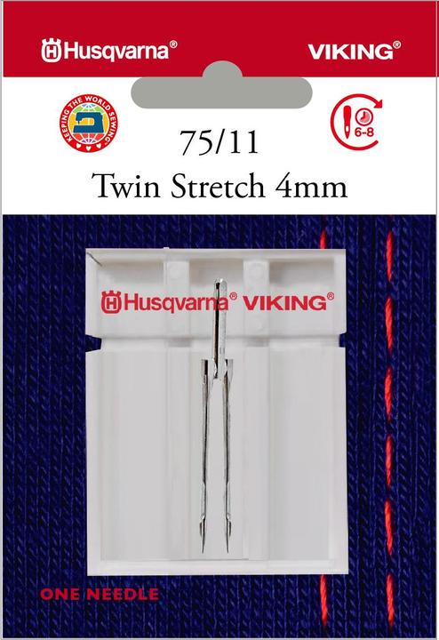 Husqvarna Aiguille jumelée Stretch 75/11, largeur 4,0 mm
