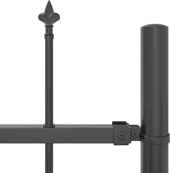 Image du produit VidaXL Clôture de jardin avec toit pointu Gris 1,7x1,5 m Acier