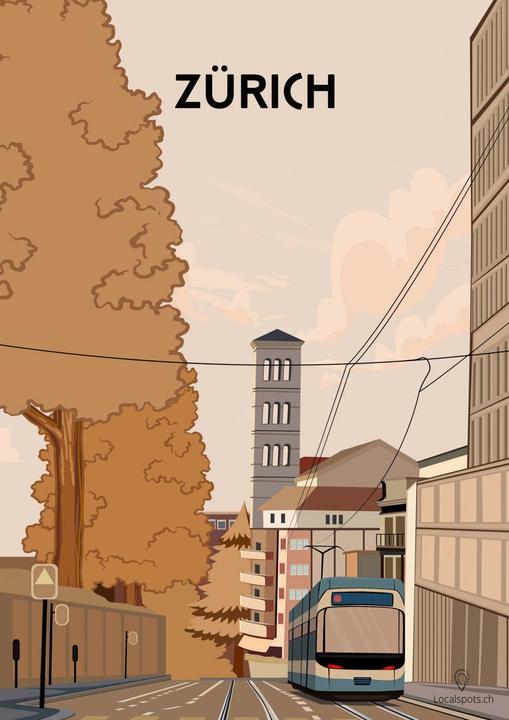Actual product image Plakativ Zürich Poster A1 (59.4 x 84.1 cm)
