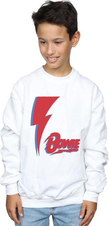 Actual product image David Bowie Boys Red Bolt Sweatshirt (152, 158)
