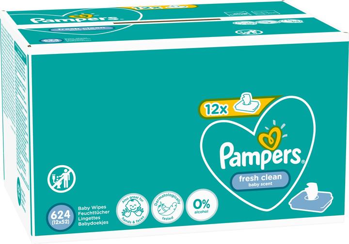 Pampers fresh clean (624 Piece)